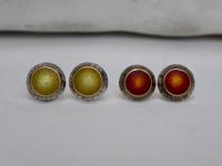 Olive Domed Studs (Left)  by Zsuzsi Morrison